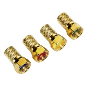 F-Stecker mit Farbcodierung